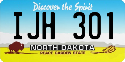 ND license plate IJH301