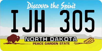 ND license plate IJH305