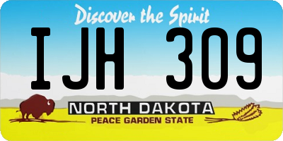 ND license plate IJH309