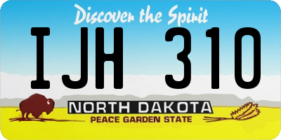 ND license plate IJH310