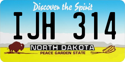 ND license plate IJH314