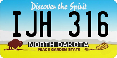 ND license plate IJH316
