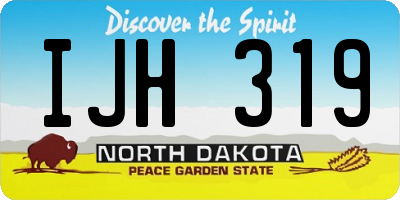 ND license plate IJH319