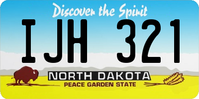 ND license plate IJH321