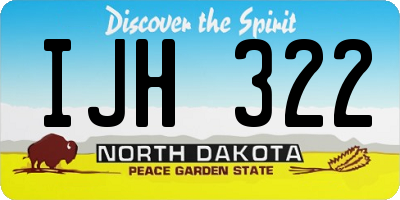 ND license plate IJH322