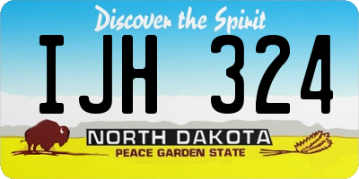 ND license plate IJH324
