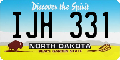 ND license plate IJH331