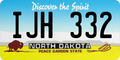 ND license plate IJH332