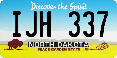 ND license plate IJH337