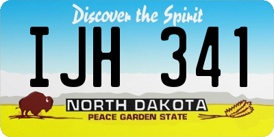ND license plate IJH341