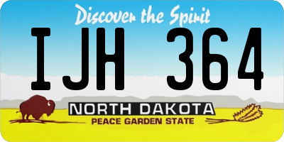 ND license plate IJH364