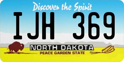 ND license plate IJH369