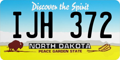 ND license plate IJH372