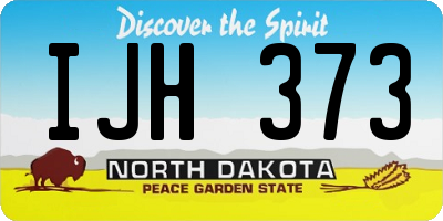 ND license plate IJH373