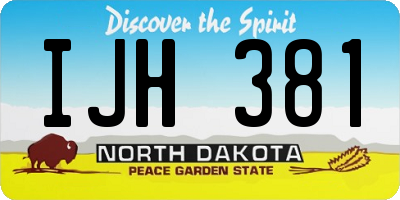 ND license plate IJH381