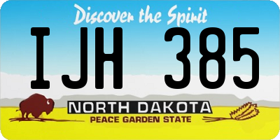 ND license plate IJH385