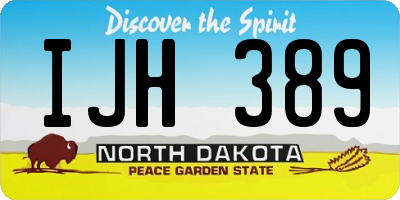 ND license plate IJH389