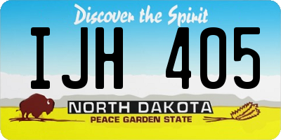 ND license plate IJH405
