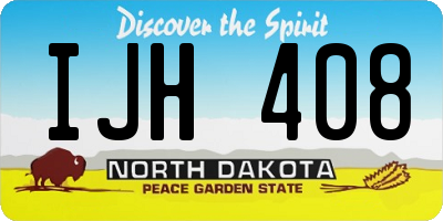 ND license plate IJH408