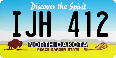 ND license plate IJH412