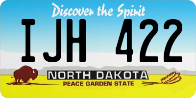 ND license plate IJH422