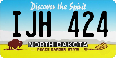 ND license plate IJH424