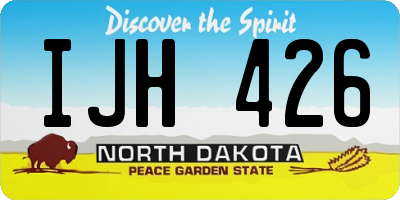 ND license plate IJH426