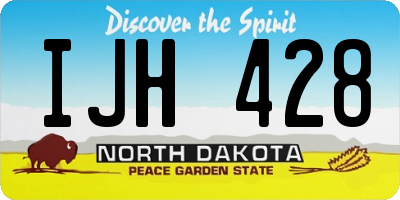ND license plate IJH428