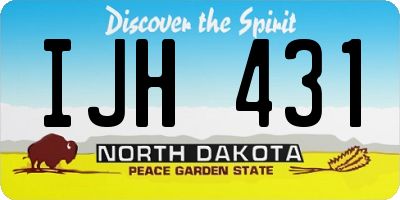 ND license plate IJH431