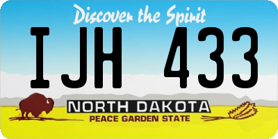 ND license plate IJH433