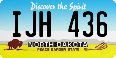 ND license plate IJH436