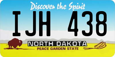 ND license plate IJH438