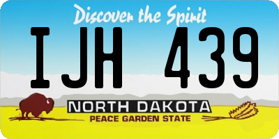 ND license plate IJH439