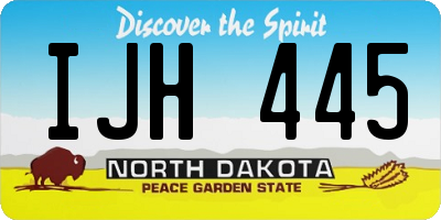 ND license plate IJH445