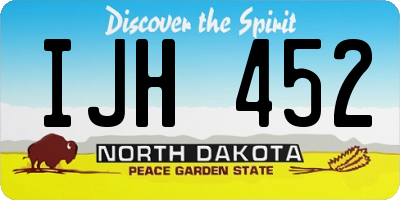 ND license plate IJH452