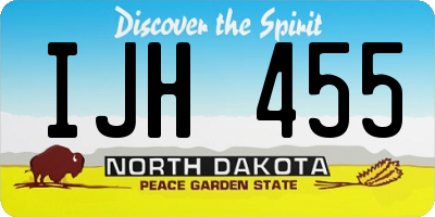 ND license plate IJH455