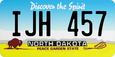 ND license plate IJH457