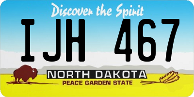 ND license plate IJH467