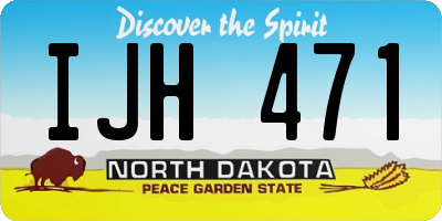 ND license plate IJH471