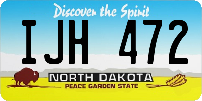 ND license plate IJH472