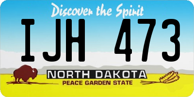 ND license plate IJH473