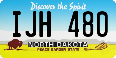 ND license plate IJH480