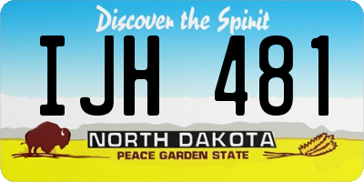 ND license plate IJH481