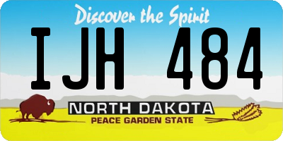 ND license plate IJH484