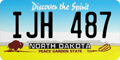 ND license plate IJH487