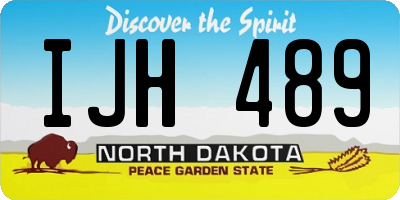 ND license plate IJH489