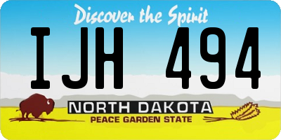 ND license plate IJH494