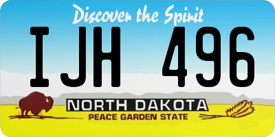 ND license plate IJH496