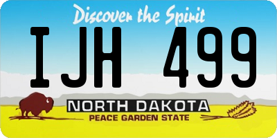 ND license plate IJH499
