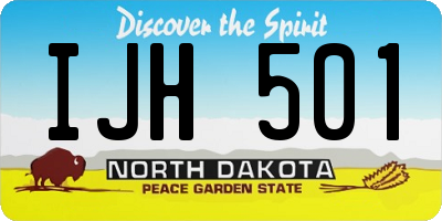 ND license plate IJH501